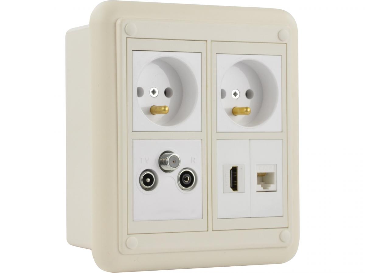 Puszka podłogowa (floorbox) 6M (45x45) regulowana głębokość, do podłogi tec