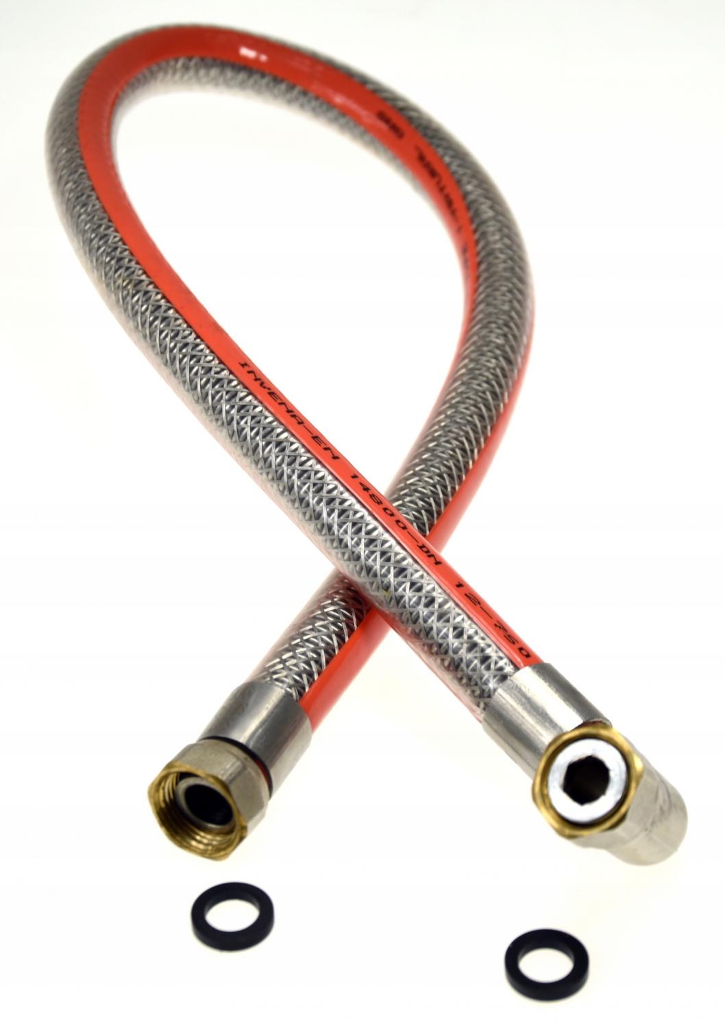 INVENA PRZEWÓD DO GAZU W OSŁONIE PVC Z KOLANKIEM -100CM