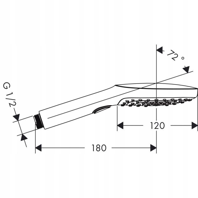 HANSGROHE Raindance Select E Główka prysznicowa 120 3jet