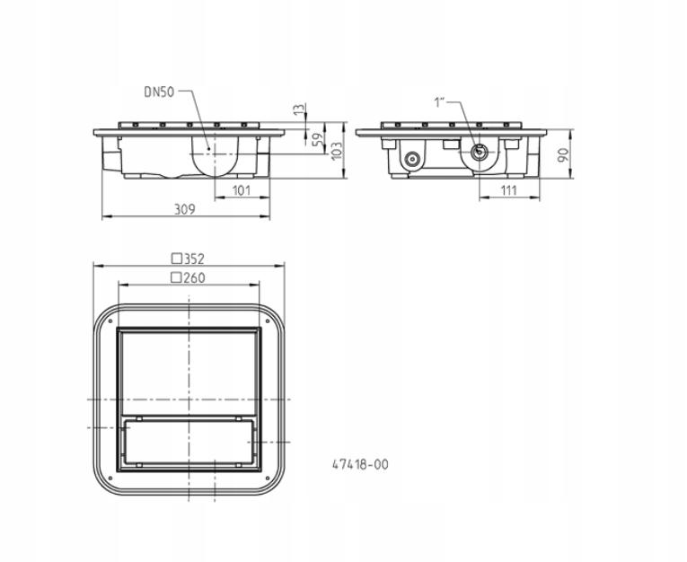 Odwodnienie prysznicowe z pompą PENTAIR JUNG PUMPEN Plancofix Plus 48h