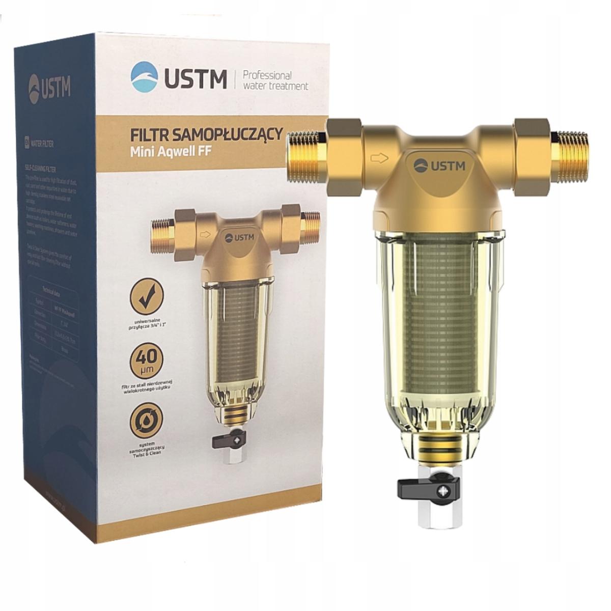 USTM Filtr samopłuczący 1” / 3/4” MiniAqwell