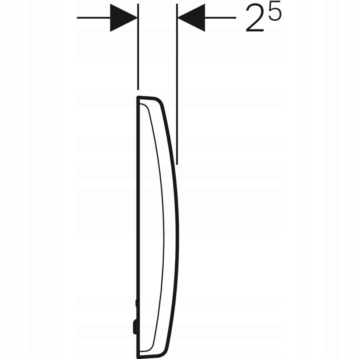 Elektroniczny zawór Geberit Basic Chrom Pisuar 48h