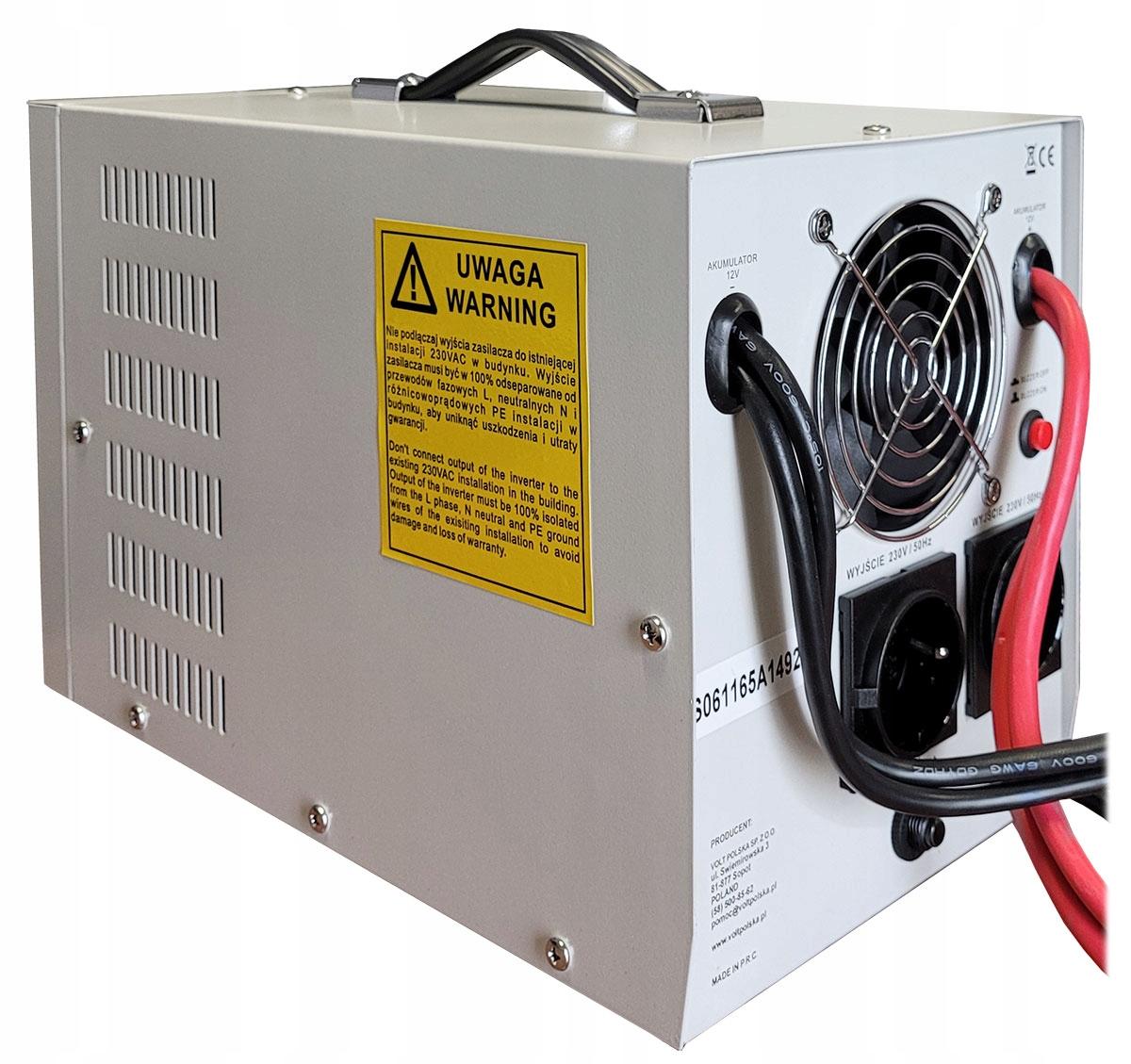 Zasilacz awaryjny SINUS PRO 2200 E PLUS 12/230V (1200/2200W) [AGM, GEL, LiF