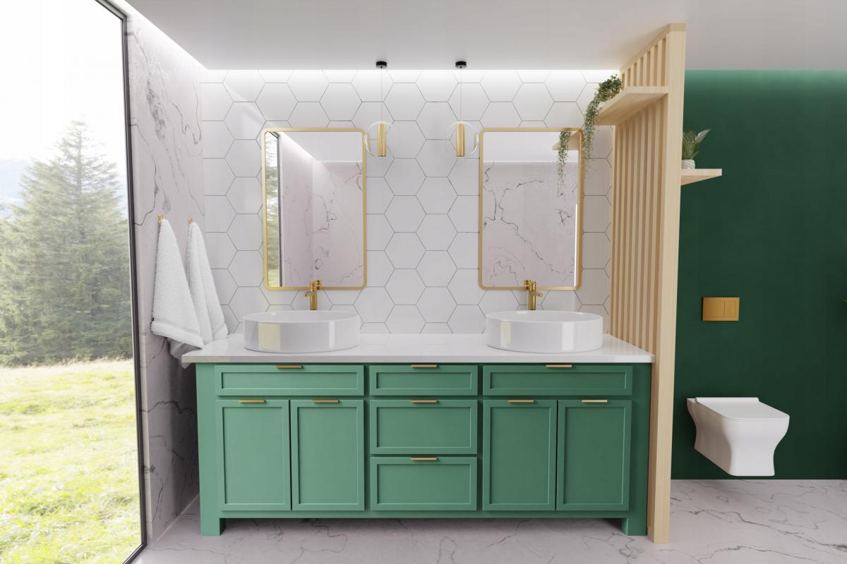 Bateria umywalkowa INVENA GLAMOUR ZŁOTA 48h