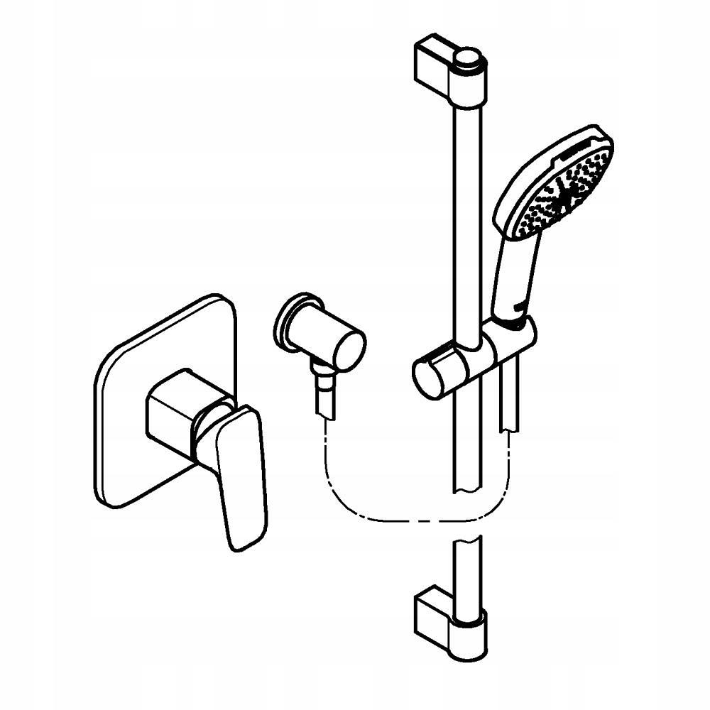 GROHE Bateria prysznicowa CUBEO podtynkowa z zestawem prysznicowym chrom