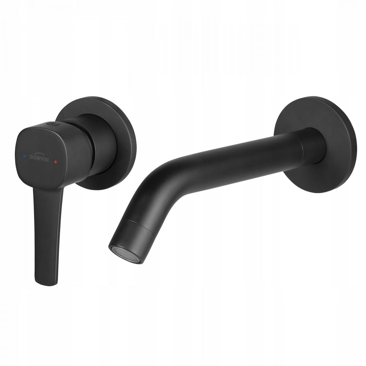 Bateria natryskowa INVENA podtynkowa GLAMOUR CZARNA 48h