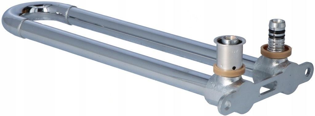 Kolano zespolone mosiężne z rurą Cu Ø15 ultraPRESS - 16 L = 200 mm