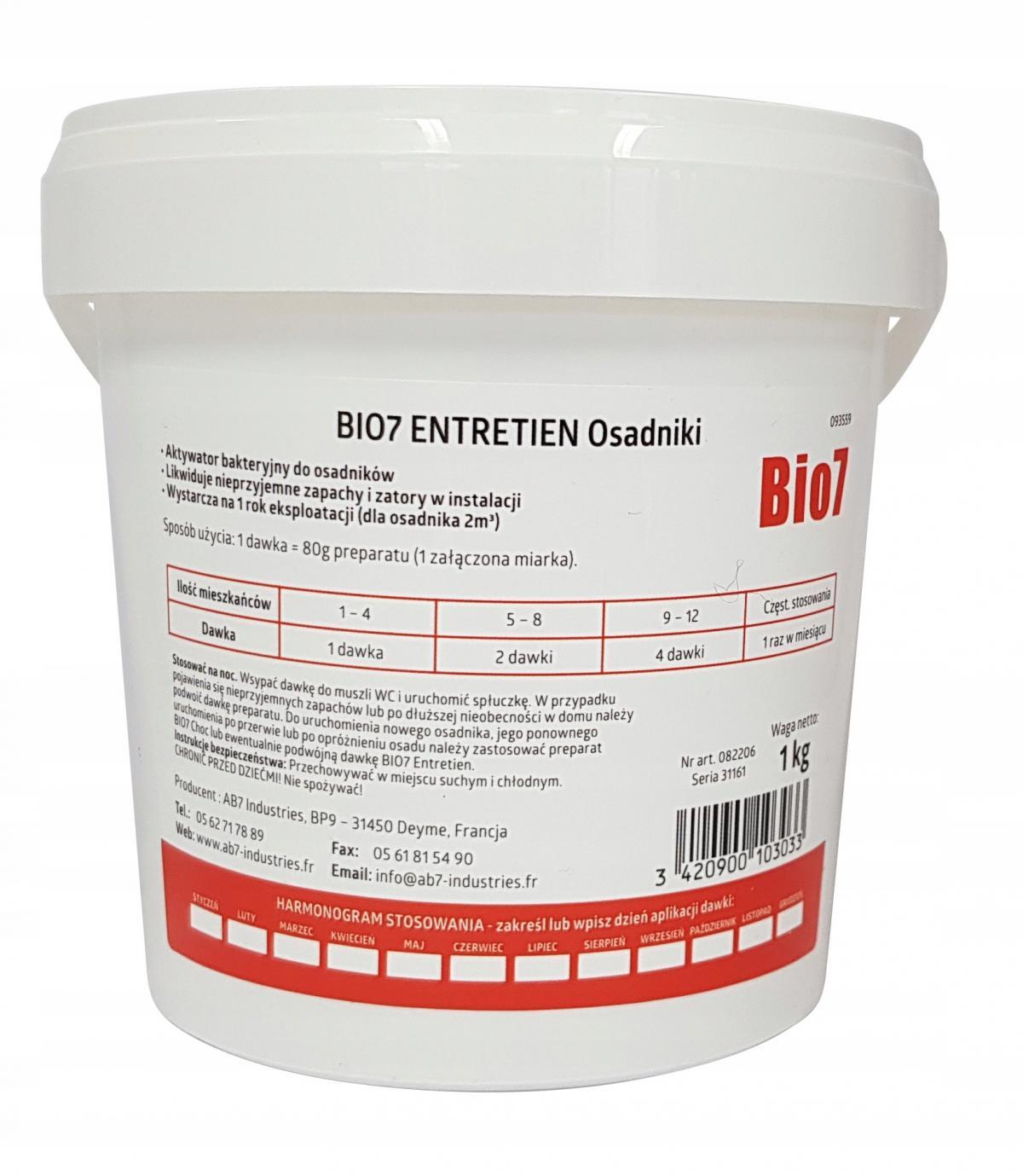 GRAF Preparat BIO7 ENTRETIEN EKSPLOATACJA 1KG do osadników