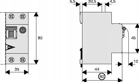 EATON Wyłącznik kombinowany 6kA PFL6-6/1N/C/3 typ AC