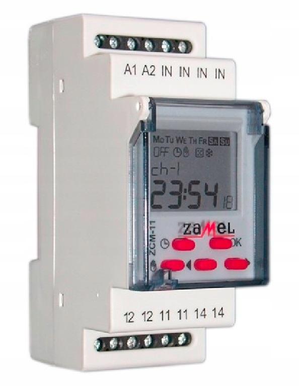 ZAMEL Programator czasowy 1-KAN. tygodniowy 230V AC TYP: ZCM-11