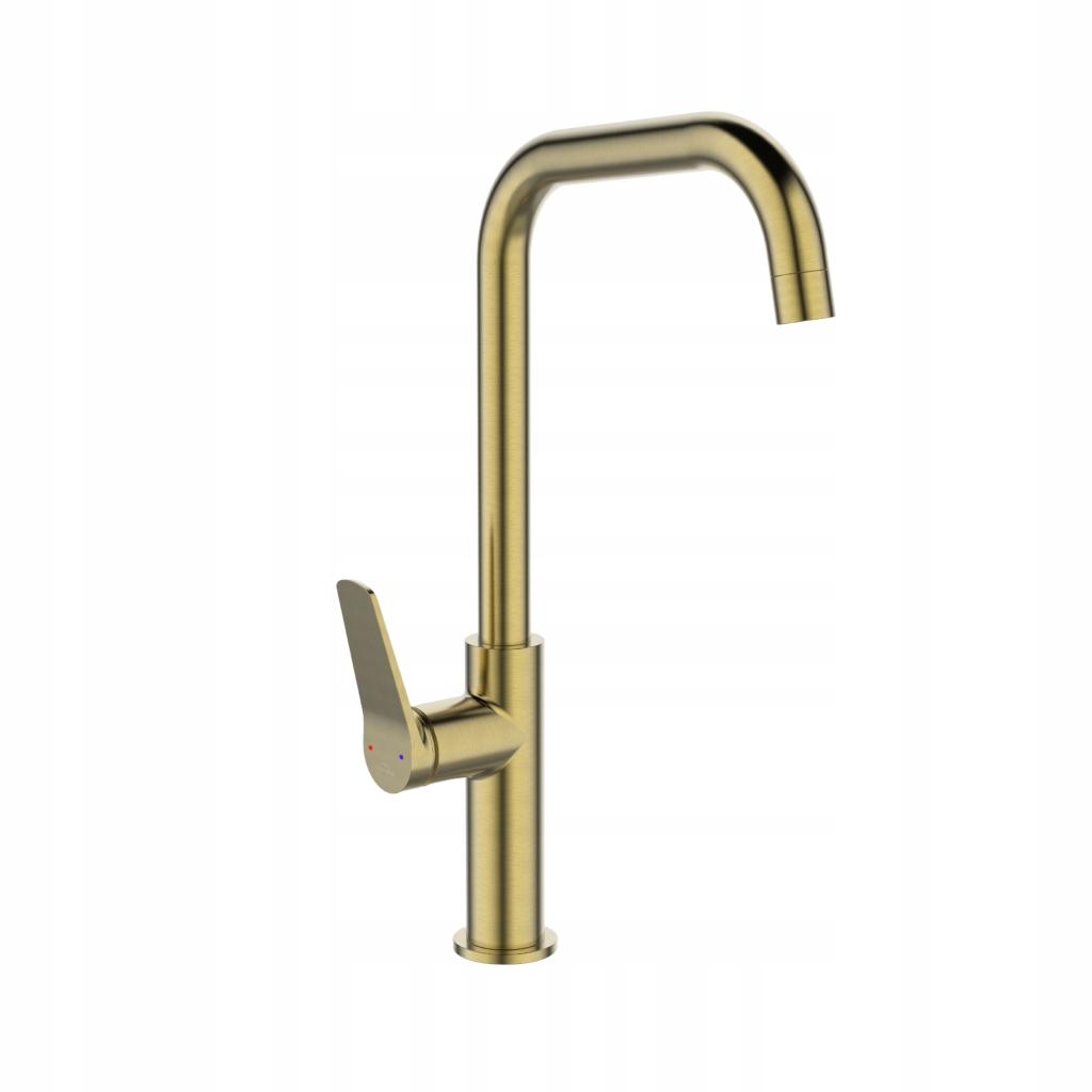 INVENA BATERIA ZLEWOZMYWAKOWA ALONIA INVENA TREND, ZŁOTO SZCZOTKOWANE