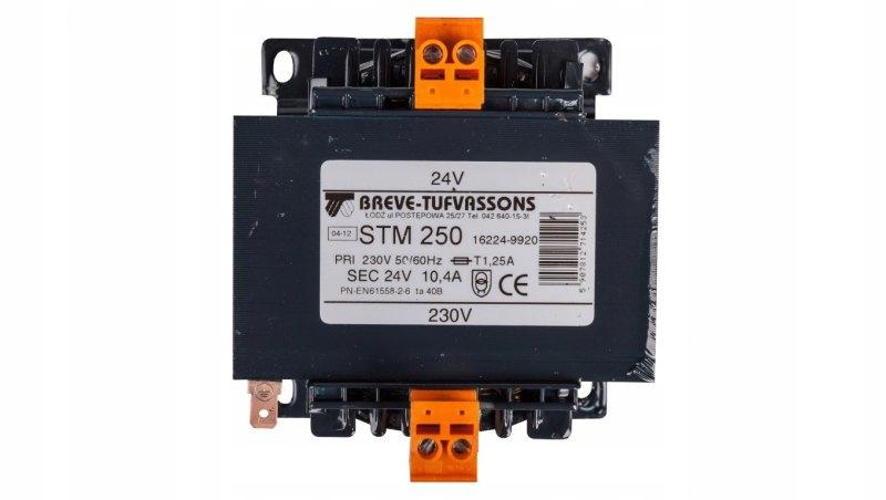 Transformator jednofazowy STM 250VA 230/24V IP00 separacyjny lub bezpieczeń