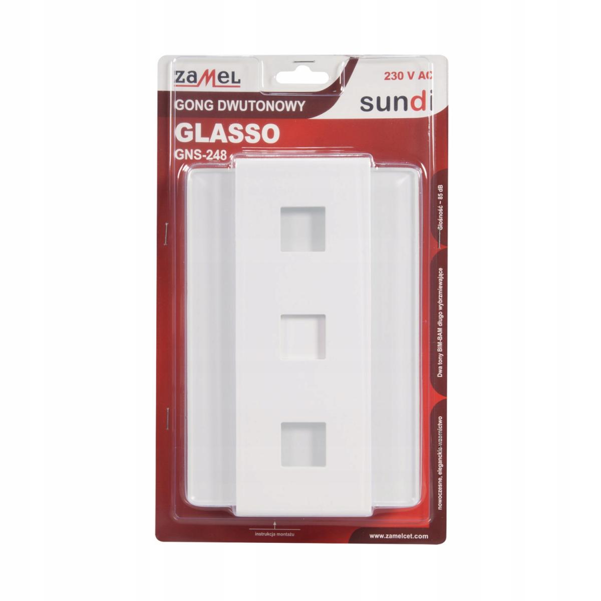 ZAMEL Gong dwutonowy GLASSO GNS-248 230V