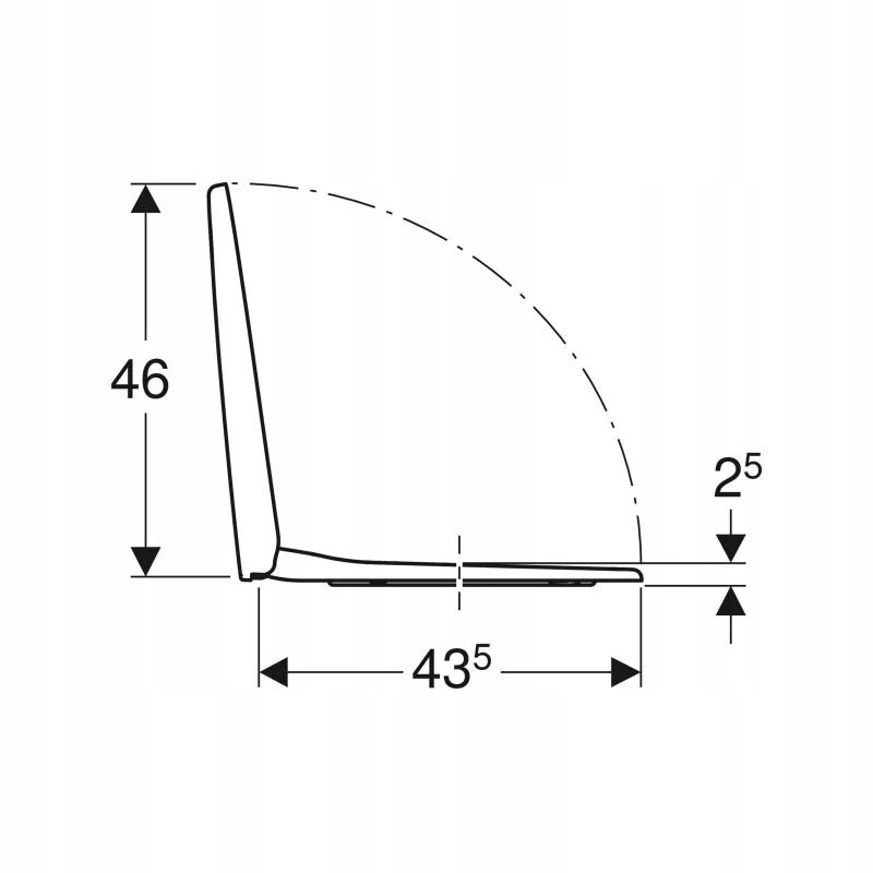 GEBERIT Deska sedesowa SELNOVA zachodząca pokrywa deski 500.331.01.1 48h