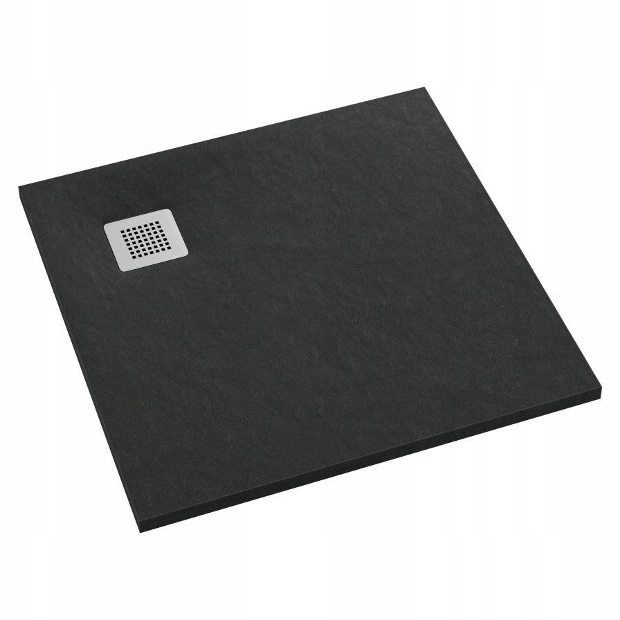 SCHEDPOL Brodzik kompozytowy Kalait Stabilsound Plus Black Stone 90x90 z M2
