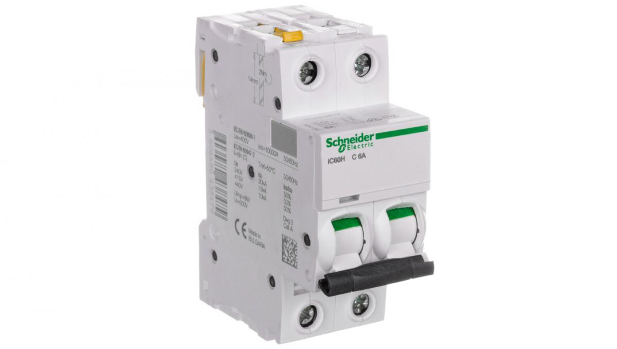 SCHNEIDER ELECTRIC Wyłącznik nadprądowy iC60H-C6-2 C 6A 2-biegunowy