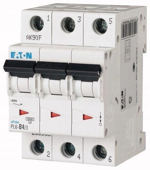 EATON Wyłącznik nadprądowy 6kA PL6-B4/3