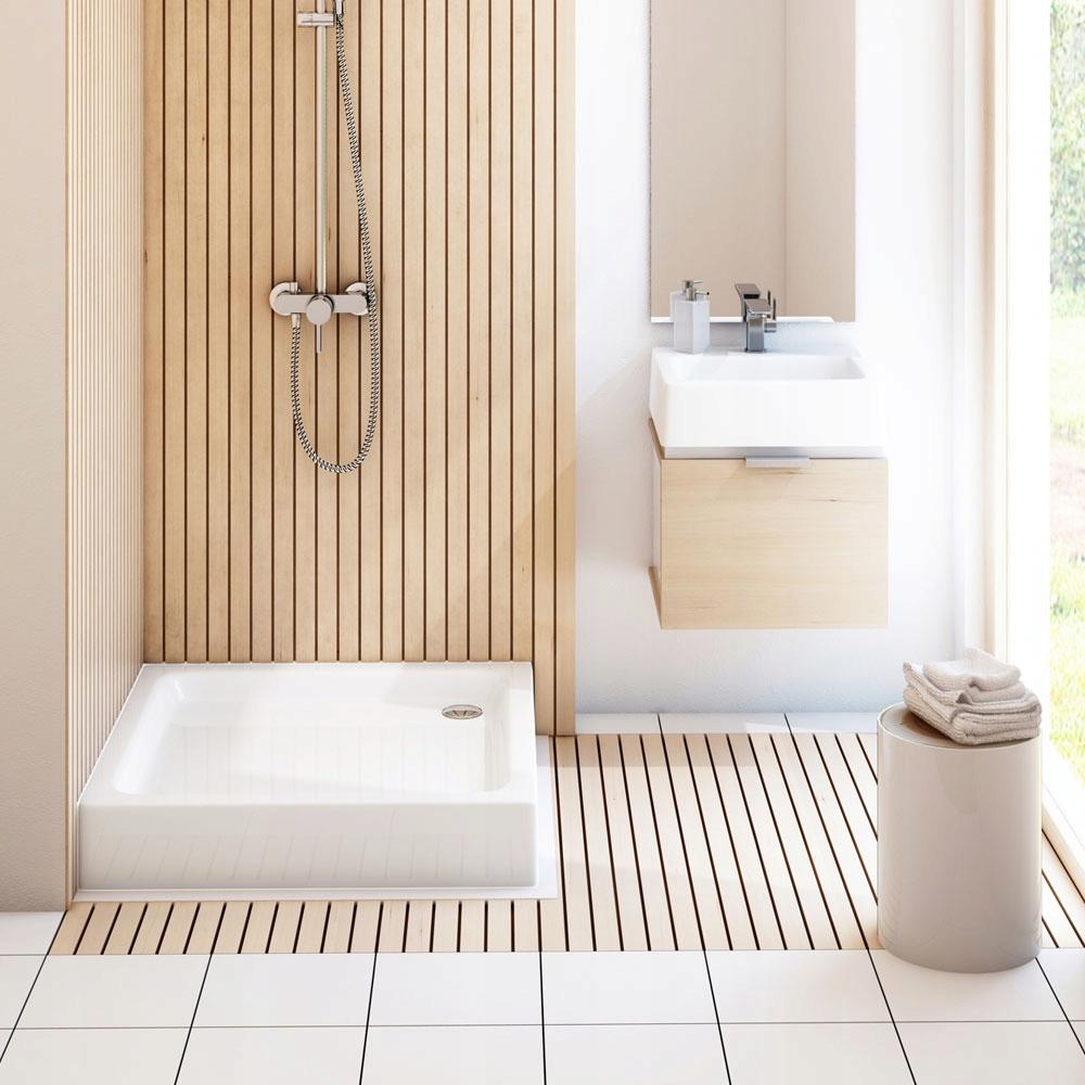 Brodzik akrylowy Stabilsound 80x80x17 / 7 cm kwadratowy Grando Plus