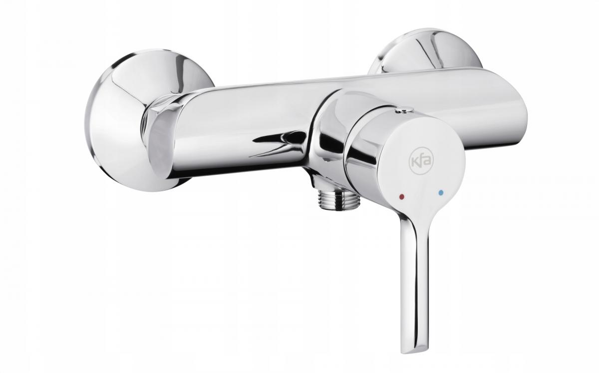 Bateria natryskowa ścienna ARMATURA KRAKÓW ANGELIT 2-otw mosiężna chrom