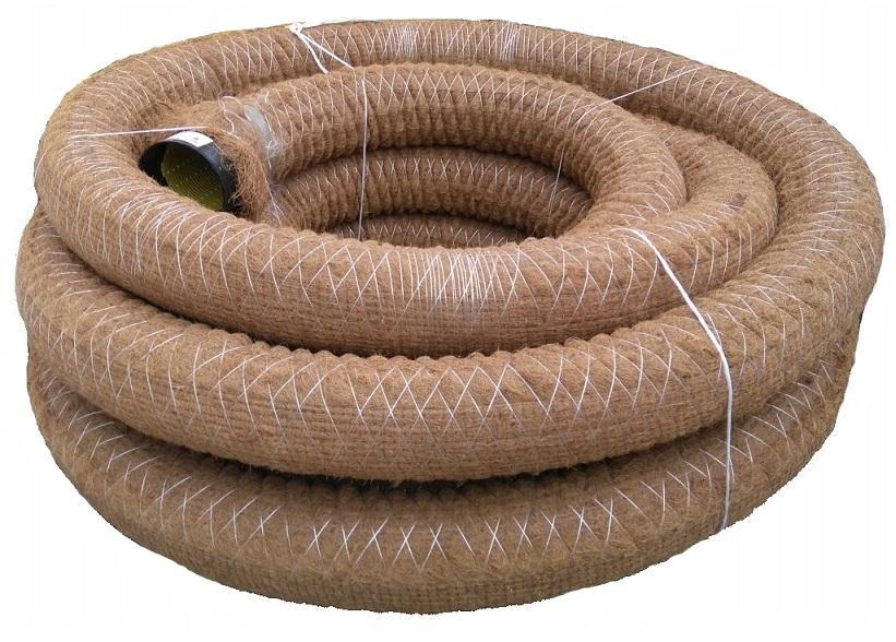 Rura drenarska PVC DN/OD 125x113, zwój 50m, SN4, z filtrem z włókna kokosow
