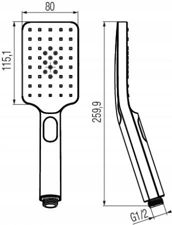 LOFT GOLD Bateria wannowo-natryskowa podtynkowa