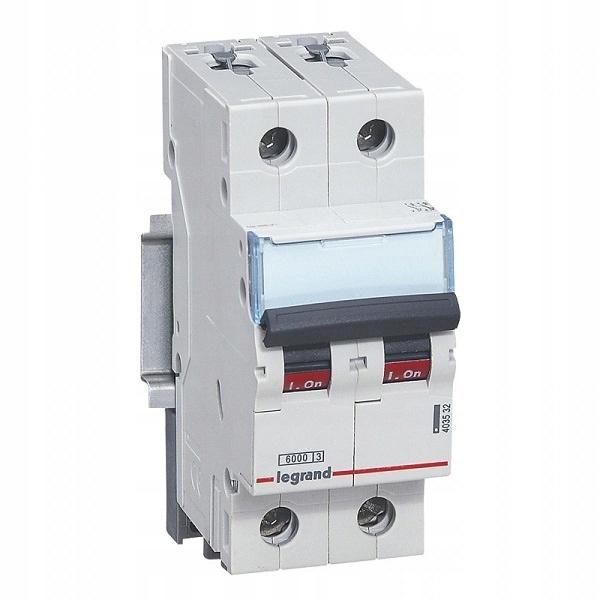LEGRAND Wyłącznik nadprądowy S 302 2P C 4A 6000A TX3