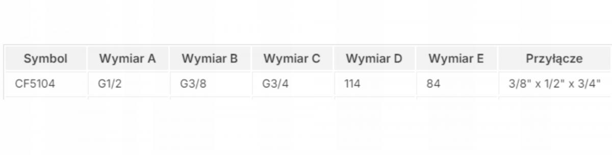 Zawór kątowy Kombi 3-8 x 1-2 x 3-4,ze złączką do rury miedzianej fi10mm