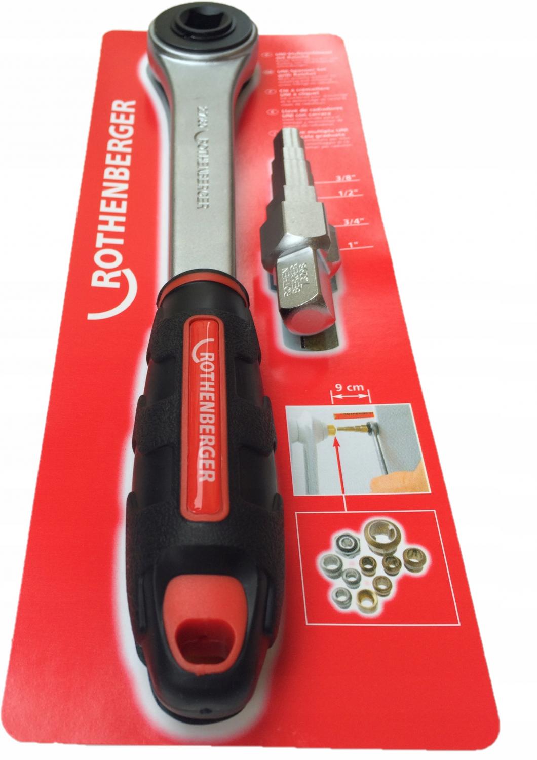 Klucz stopniowy z grzechotką do instalacji grzewczych ROTHENBERG UNI