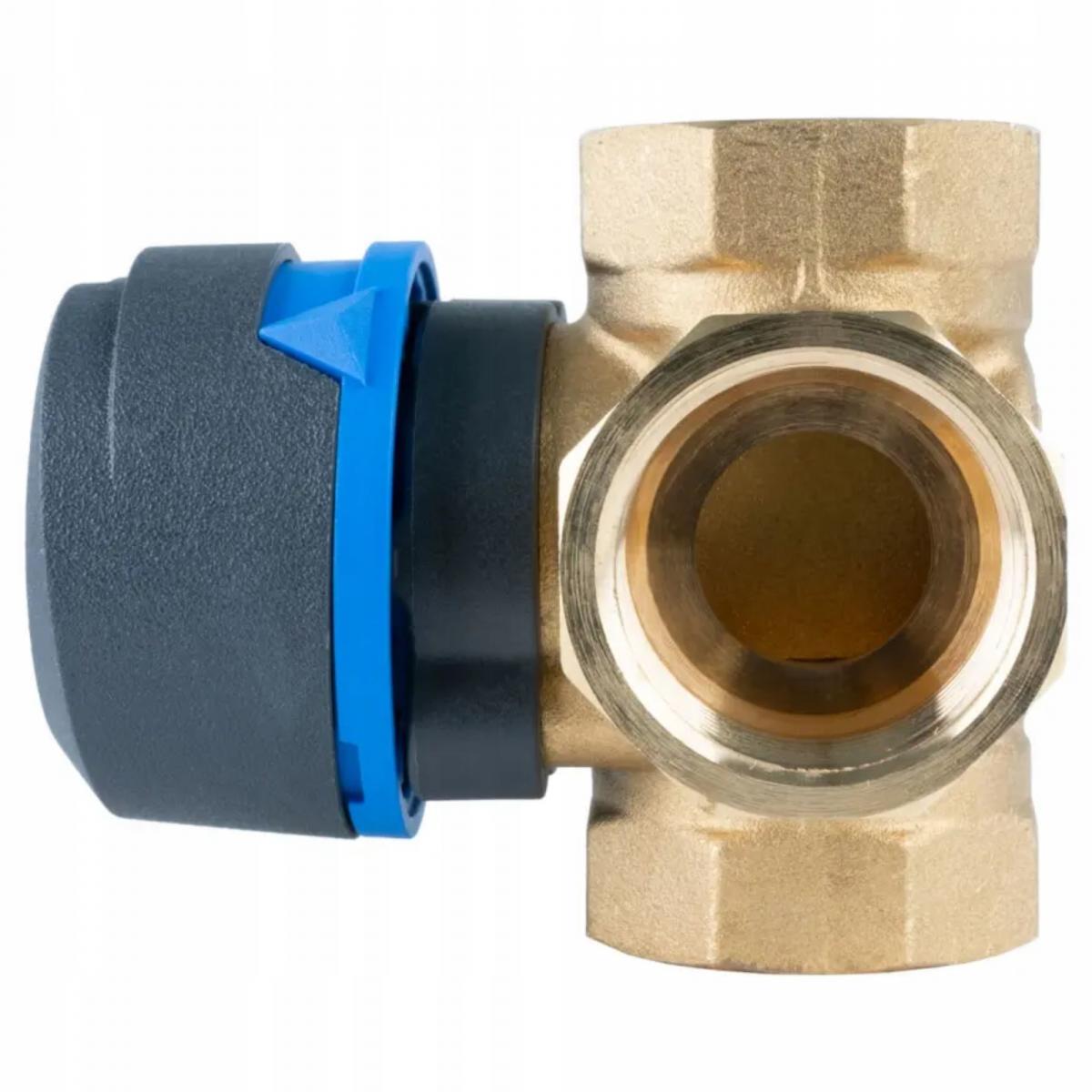 AFRISO Zestaw regulacyjny: 4-drogowy obrotowy zawór miesz + siłownik elektr