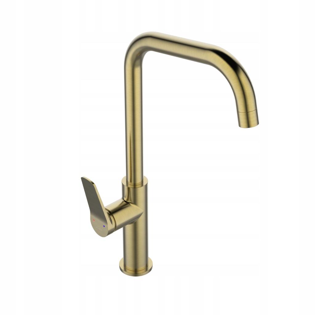 INVENA BATERIA ZLEWOZMYWAKOWA ALONIA INVENA TREND, ZŁOTO SZCZOTKOWANE