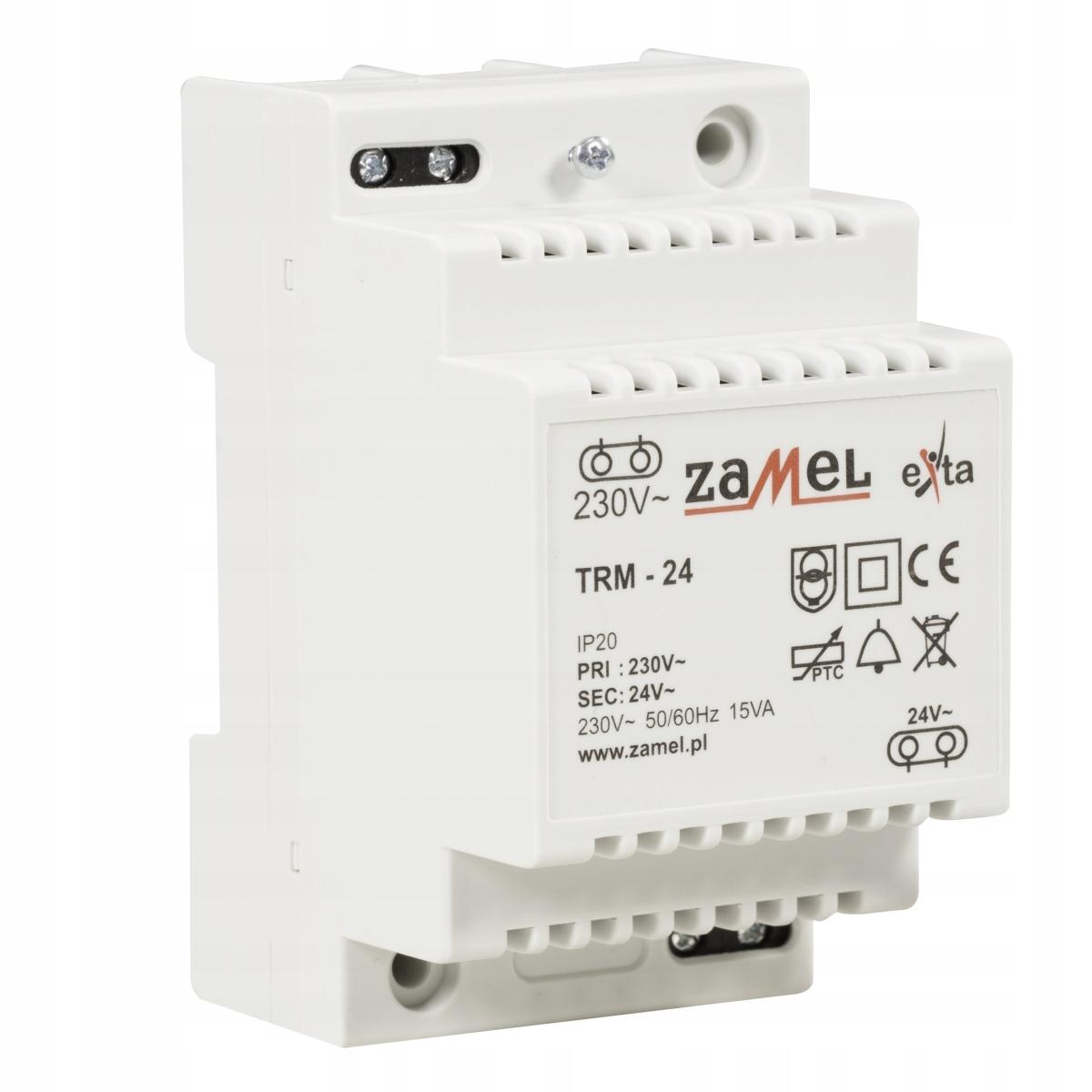 ZAMEL Transformator 230/24V AC 15VA TYP: TRM-24