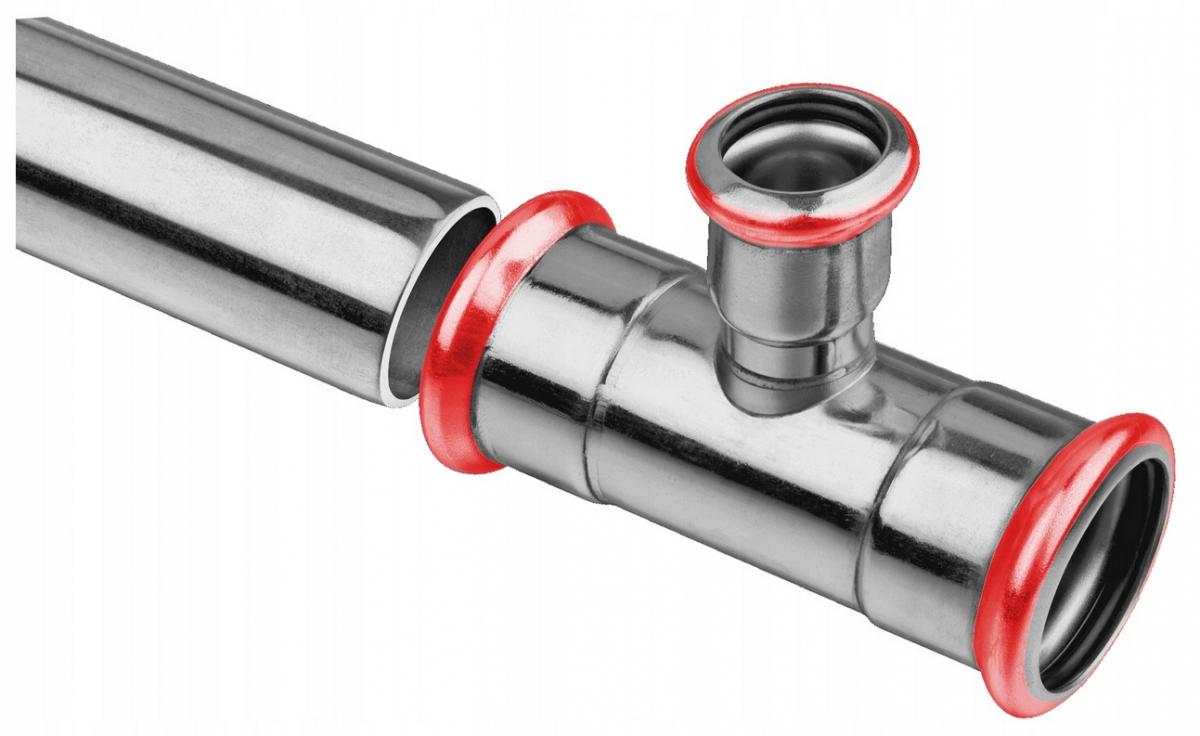 GEBERIT Trójnik Geberit Mapress C-Stahl redukcyjny d54-35
