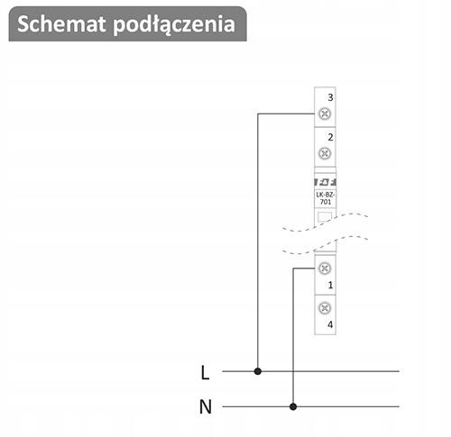 Lampka kontrolna zasilania z zabezpieczeniem LK-BZ-701R 1/3S 230V 1xLED CZE