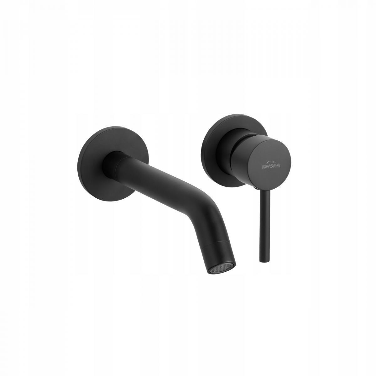 Bateria umywalkowa INVENA podtynkowa DAFNI CZARNA 48h