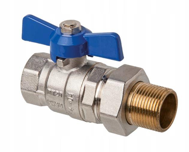 INVENA ZAWÓR KULOWY WODNY ZE ŚRUB. Z MOTYL. TYP CIĘŻKI PROV 1