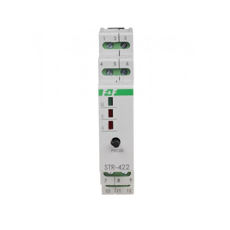 F&F Sterownik rolet STR-422 jednoprzyciskowy, Un=230V AC, 8A, 1 moduł
