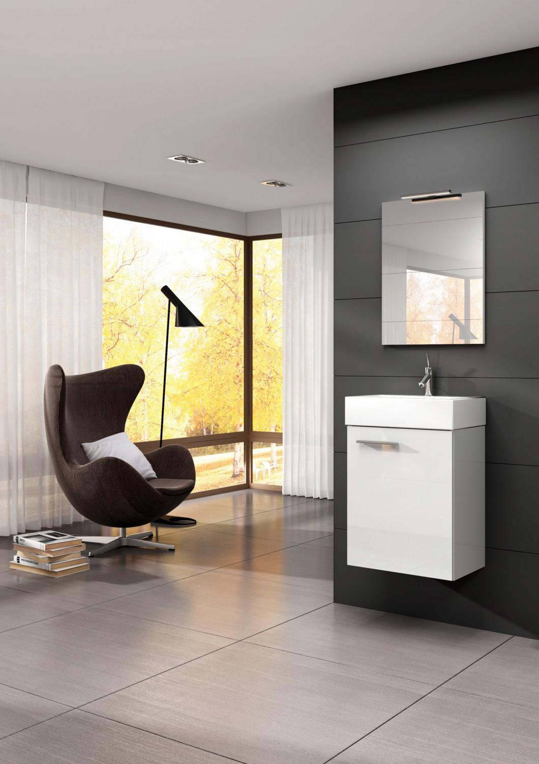 Zestaw: Szafka ELITA TINY+ umywalka ceramiczna 45 Forest Green Mat