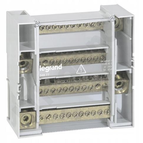 LEGRAND Modułowy blok listew rozdzielczych - 4P - 250 a - 12 zacisków