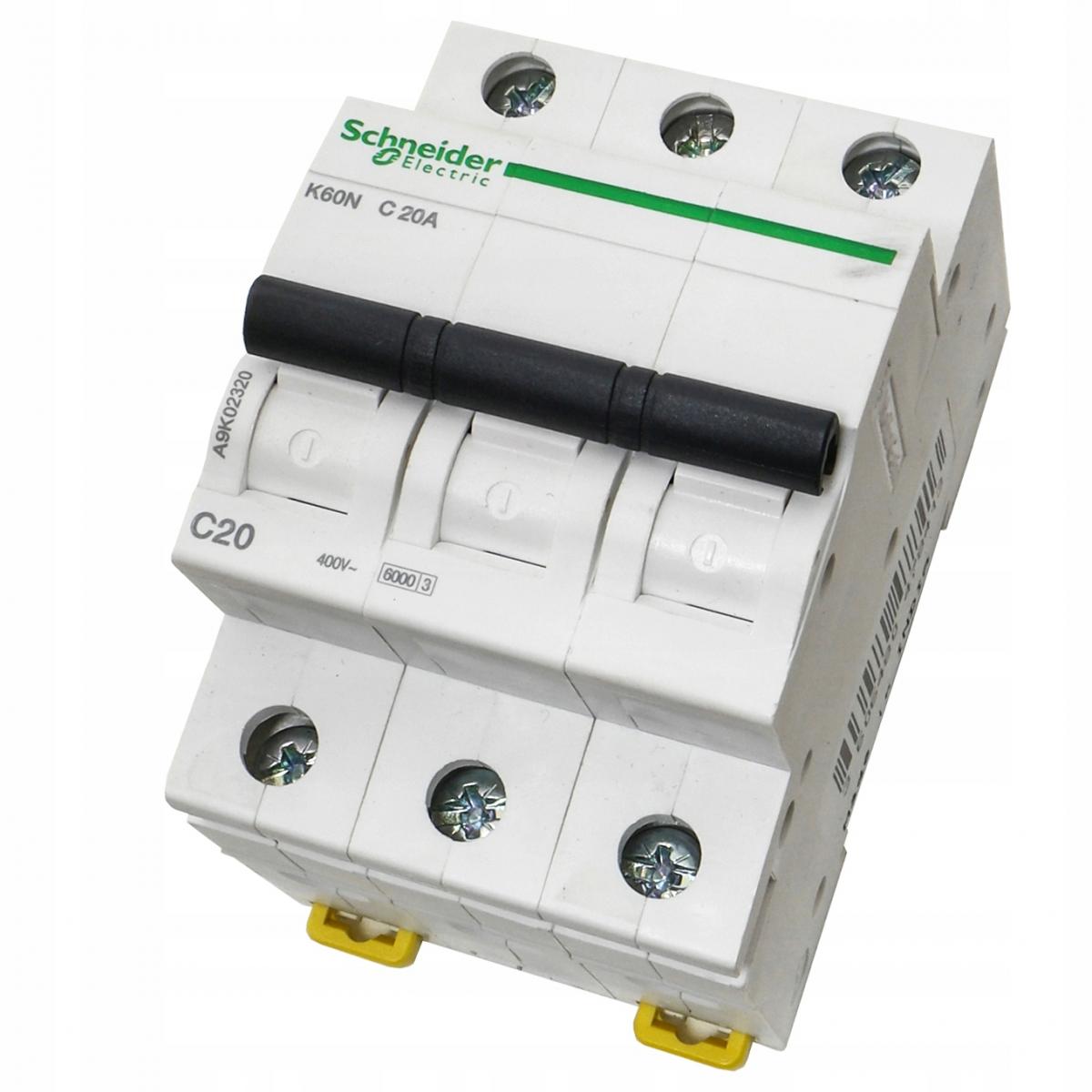 SCHNEIDER ELECTRIC Wyłącznik nadprądowy K60N-C20-3 C 20A 3-biegunowy