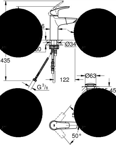 GROHE Bateria umywalkowa Grohe Eurosmart jednouchwytowa, rozmiar M, chrom