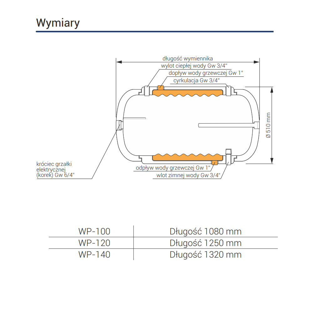 Wymiennik poziomy KOSPEL C.W.U. dwupłaszczowy 100L 48h