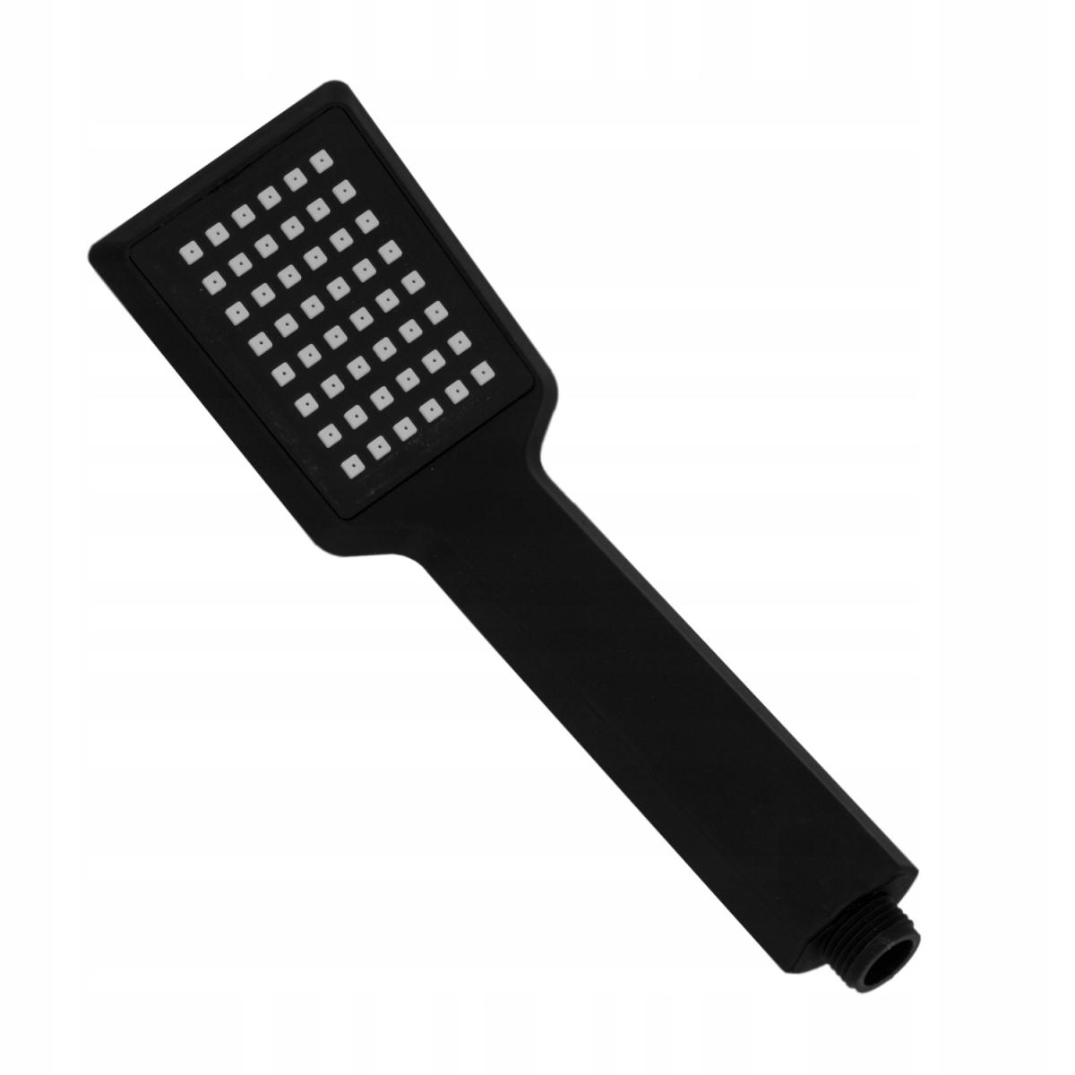 INVENA DESZCZOWNIA Z BATERIĄ WANNOWĄ DOKOS CZARNA