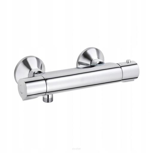 Bateria natrysk ścienna termostat KLUDI BASIC 2-uchwytowa mosiężna chrom