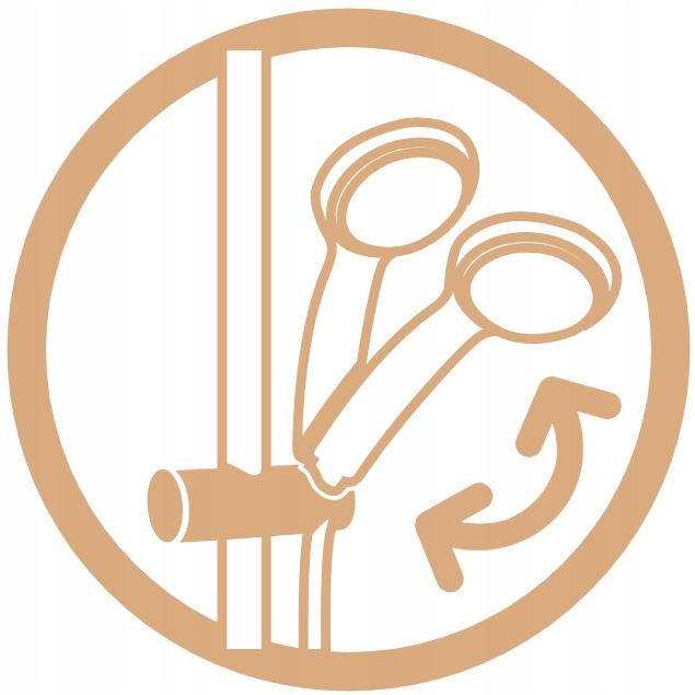 INVENA ZESTAW NATRYSKOWY NA DRĄŻKU CITY 3F