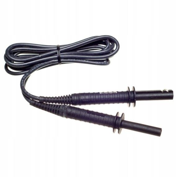 Przewód 1,8m czarny 5 kV (wtyki bananowe, ekranowany)