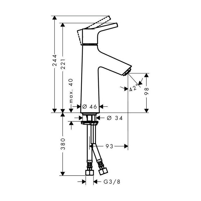 Bateria umywalkowa HANSGROHE Talis S 1-uchwytowa DN 15 chrom