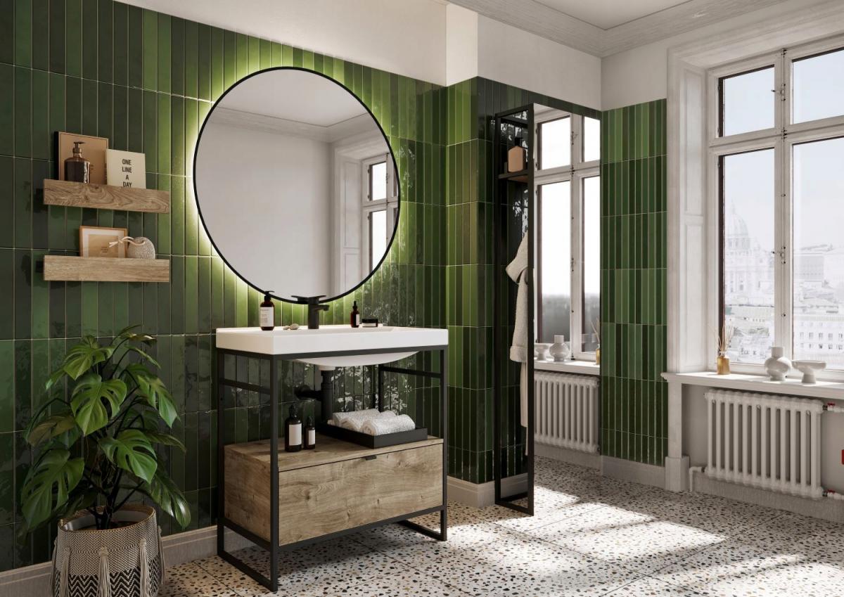 Szafka do stelaża 757 x 455 x 275 mm dąb canela z 1 szufladą ROCA Indus 80