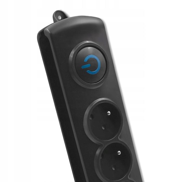 QOLTEC Listwa antyprzepięciowa Quick Switch 6 gniazd 1.8m