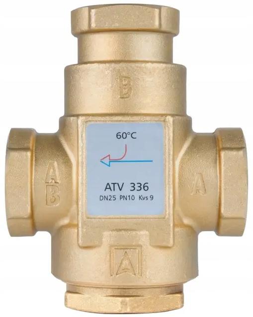 AFRISO Zawór temperaturowy ATV 336, DN25, Rp 1 cal, kvs 9, 60°C