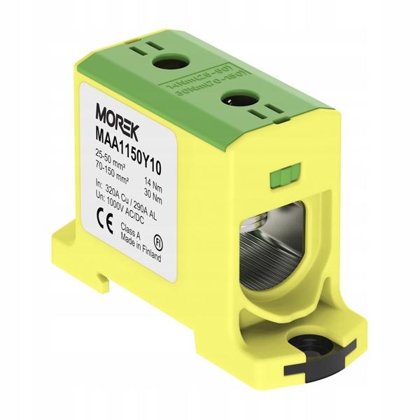 Złączka OTL150 żółto-zielony 1xAl/Cu 25-150mm2 1000V AC/1500V DC, zacisk un